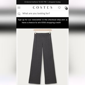 Black Velvet Wide leg Boho pants size XS, by COSTE rebel Europe. New
